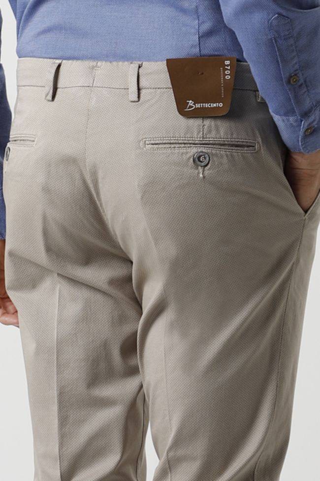 B-settecento Hose Herren B-Settecento Chinos Slim Halb Unifarben 98% Wool 2% EL
