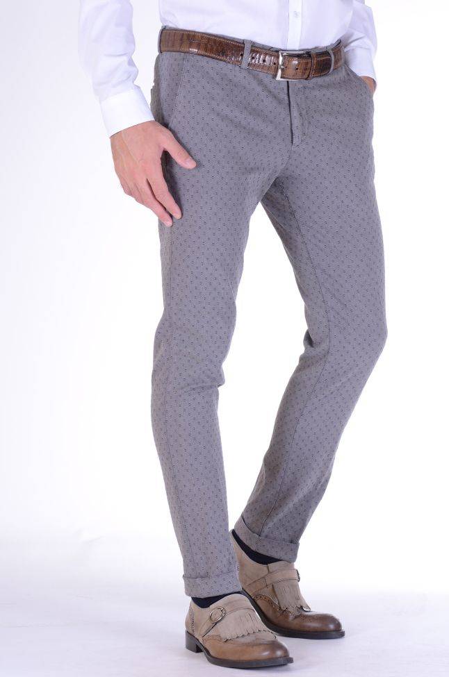 b-settecento Hose Herren B-Settecento Chinos Slim Halb Unifarben 97% Baumwolle 3% elastan