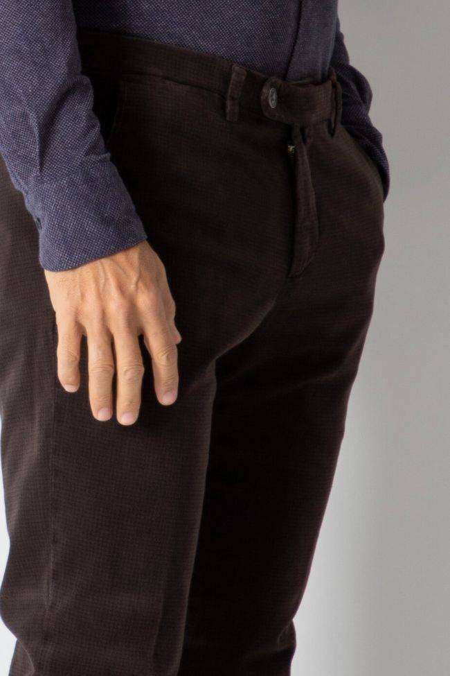 B-settecento Hose Herren B-Settecento Chinos Slim Halb Unifarben 97% Baumwolle 3% Elastan