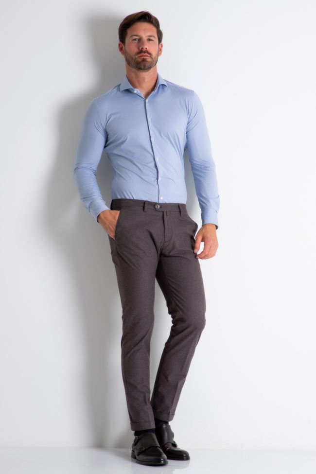 b-settecento Hose Herren B-Settecento Chinos Slim Halb Unifarben 98% cotton 2% ea
