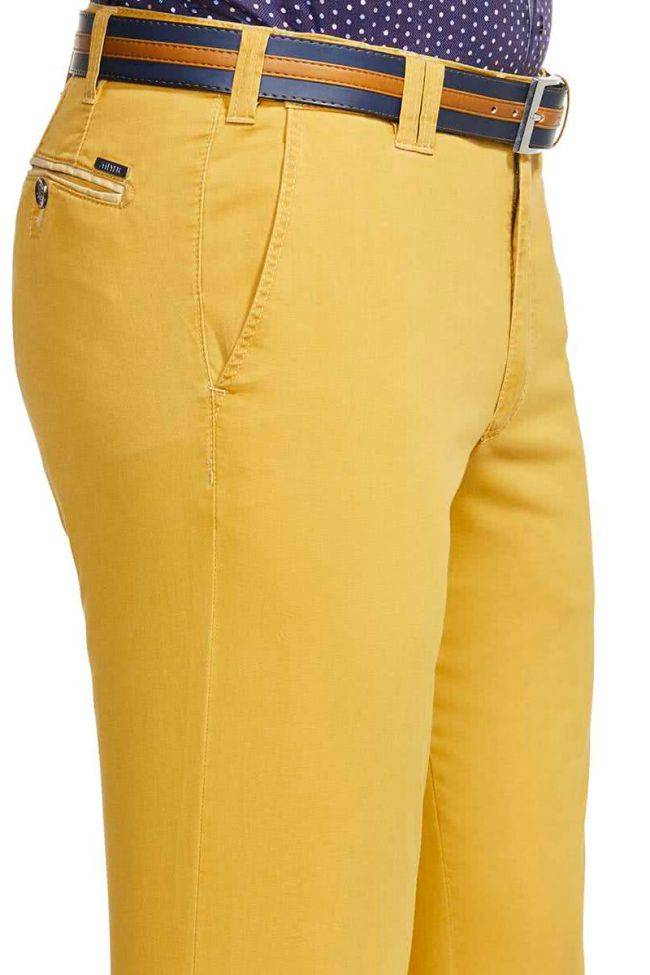Meyer Hose Herren Meyer Chinos Regular Einfarbig 97% Baumwolle 3% Elastan
