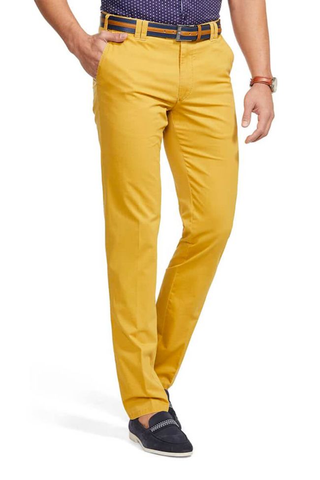 meyer Hose Herren Meyer Chinos Regular Einfarbig 97% Baumwolle 3% elastan