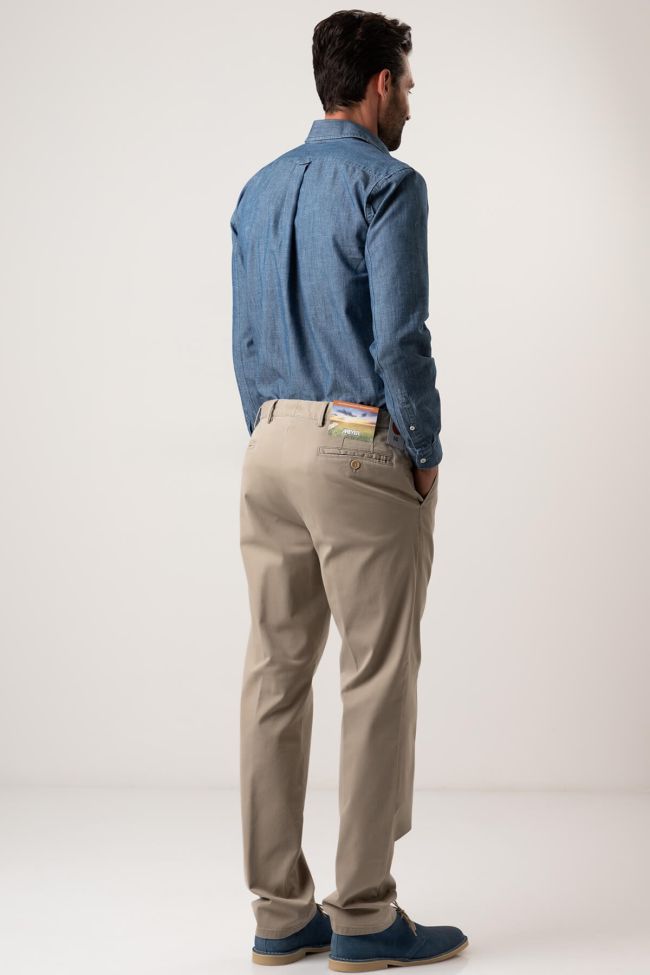 meyer Hose Herren Meyer Chinos Regular Einfarbig 97% Baumwolle 3% elastan