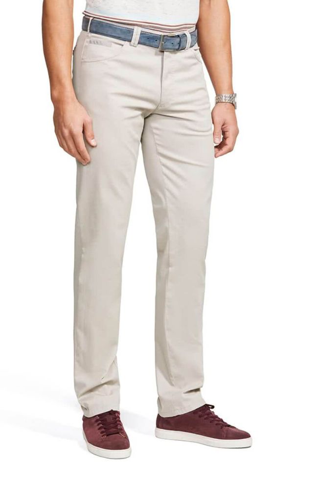 meyer Hose Herren Meyer Chinos Regular Einfarbig 97% Baumwolle 3% elastan