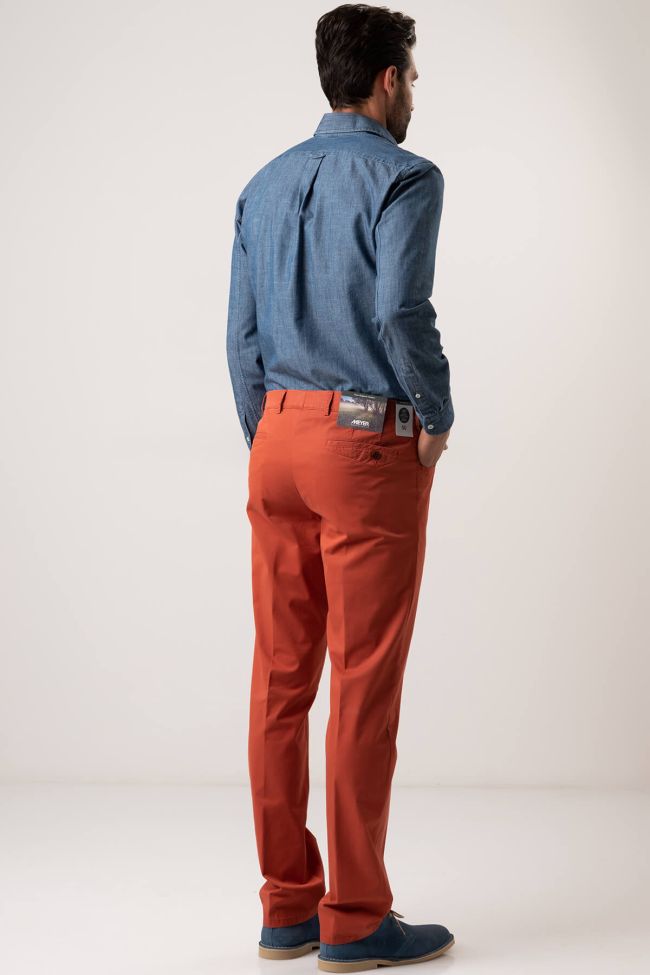Meyer Hose Herren Meyer Chinos Regular Einfarbig 97% Baumwolle 3% Elastan