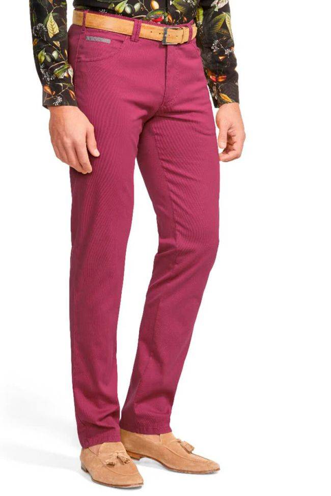 meyer Hose Herren Meyer Chinos Regular Einfarbig 97% Baumwolle 3% elastan