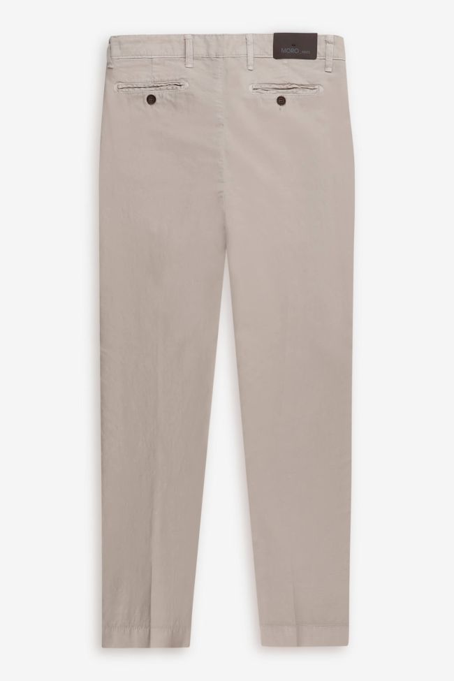 Moro Hose Herren Moro Chinos Slim Einfarbig 66% Polyester 34%linen