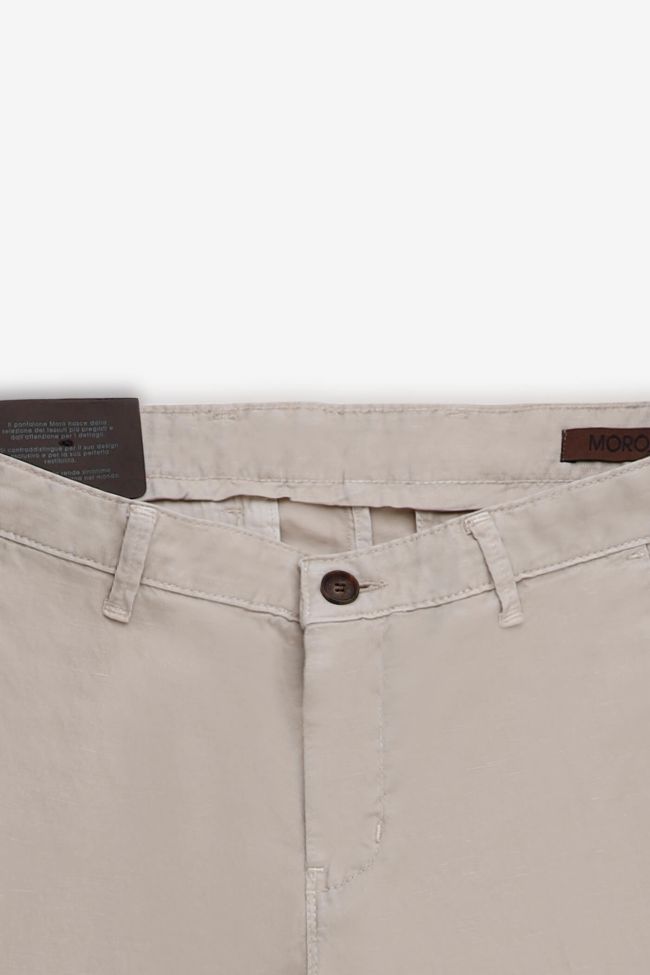 Moro Hose Herren Moro Chinos Slim Einfarbig 66% Polyester 34%linen