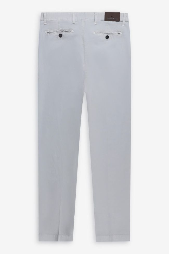 Moro Hose Herren Moro Chinos Slim Einfarbig 66% Polyester 34%linen