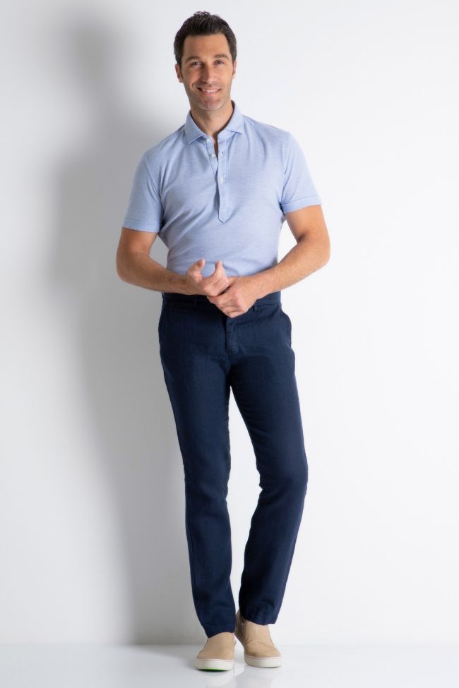 tp's Hose Herren TP'S Chinos Regular Einfarbig 100% Leinen