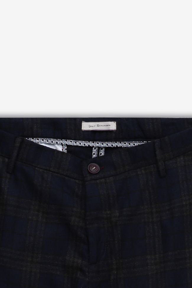 Yan Simmon Hose Herren Yan Simmon Chinos Slim Karo 60% Wool 35% Pl 5% Pa