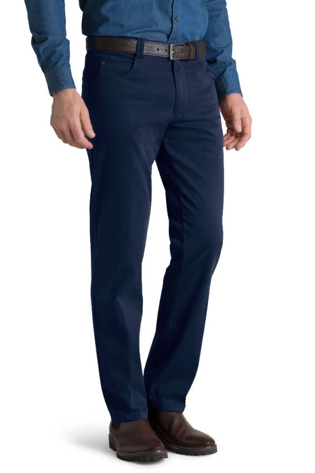 meyer Hose Herren Meyer 5 Pocket Slim Einfarbig