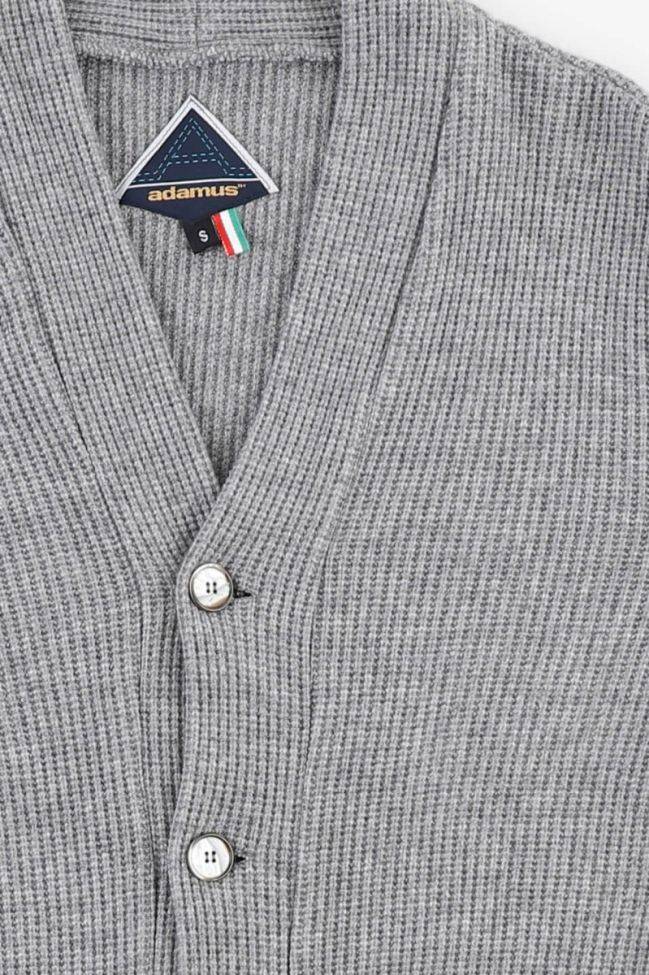 Adamus Strickwaren Herren Adamus Jacke Slim Halb Unifarben 51% Viscosa, 30% Poliestere, 19% Poliamide