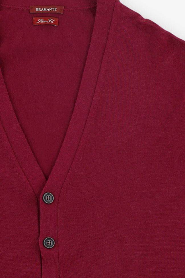 Bramante Strickwaren Herren Bramante Cardigan Slim Einfarbig 100% Merinowolle Extrafine