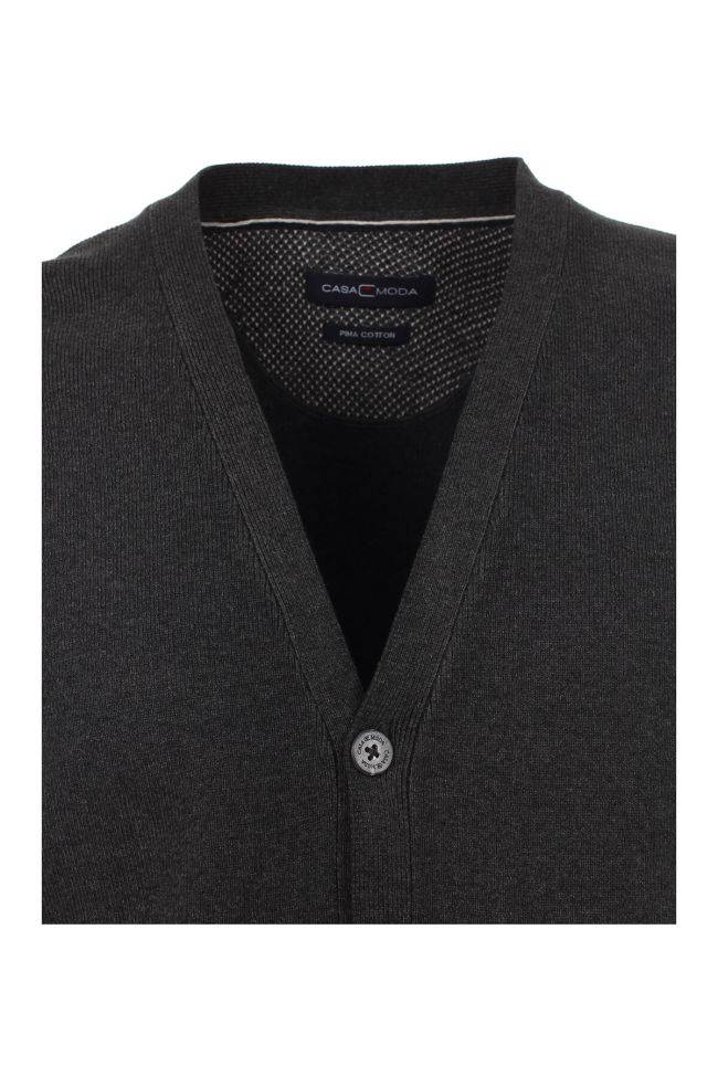 Casamoda Strickwaren Herren Casamoda Cardigan Classic Einfarbig 100% Baumwolle