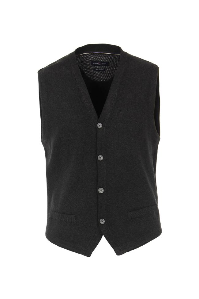 casamoda Strickwaren Herren Casamoda Cardigan Classic Einfarbig 100% Baumwolle