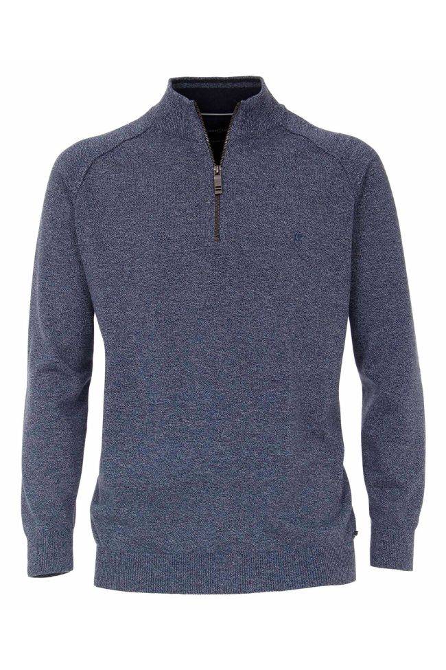 casamoda Strickwaren Herren Casamoda Reißverschluss Classic Einfarbig 100% Baumwolle