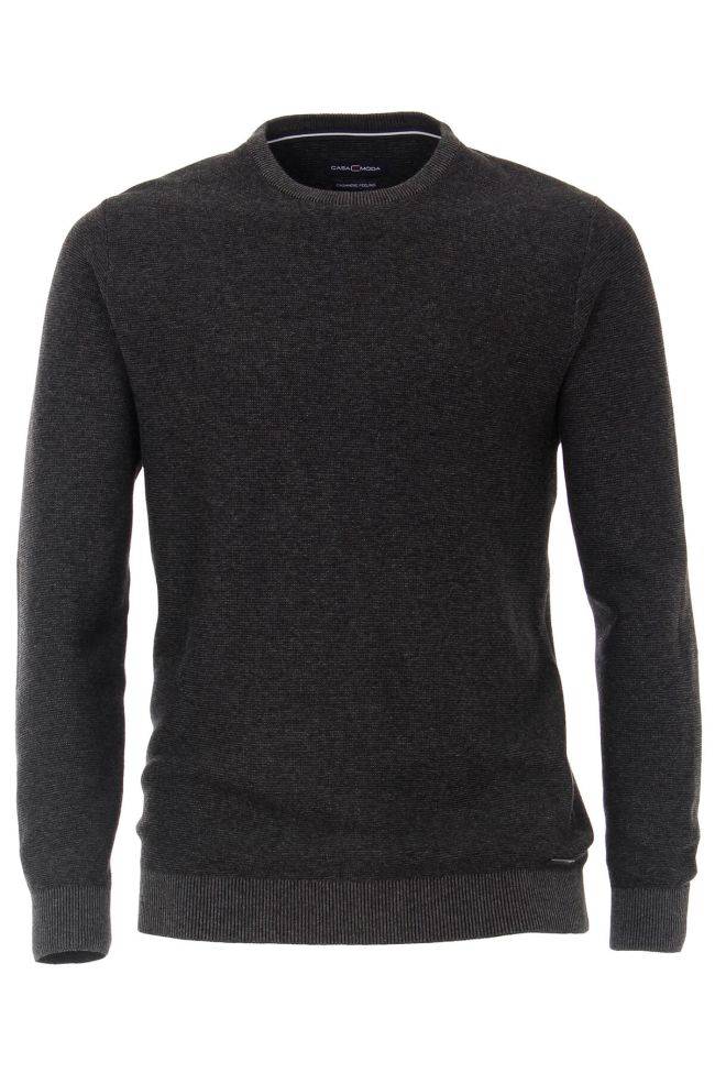 casamoda Strickwaren Herren Casamoda Rundhalsausschnitt Classic Einfarbig 90% wolle 10% Kaschmir