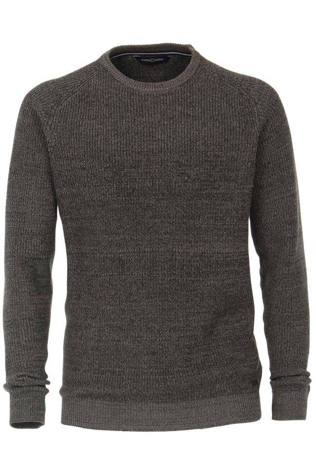 casamoda Strickwaren Herren Casamoda Rundhalsausschnitt Classic Einfarbig 90% Baumwolle 10% Polyester