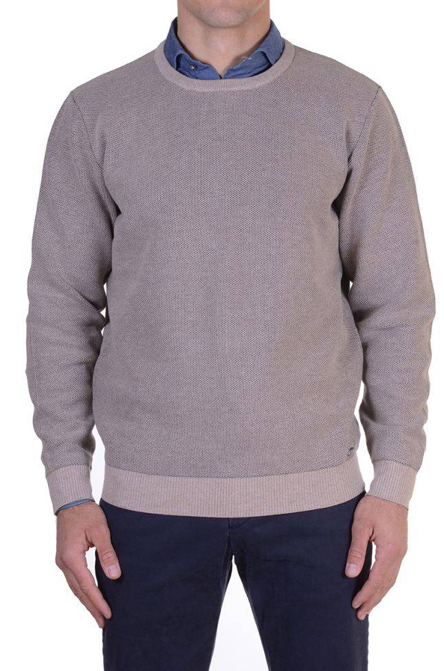 Casamoda Strickwaren Herren Casamoda Rundhalsausschnitt Classic Einfarbig 100% Winter Cotton