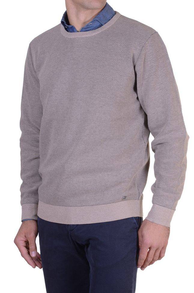 casamoda Strickwaren Herren Casamoda Rundhalsausschnitt Classic Einfarbig 100% winter cotton