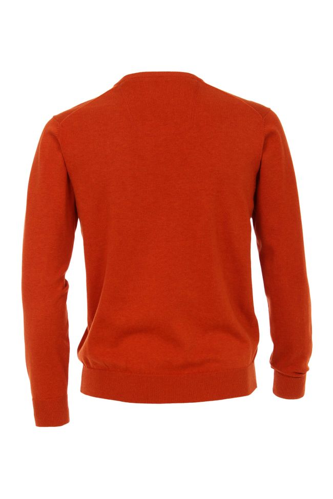 Casamoda Strickwaren Herren Casamoda V-Ausschnitt Classic Einfarbig 100% Baumwolle