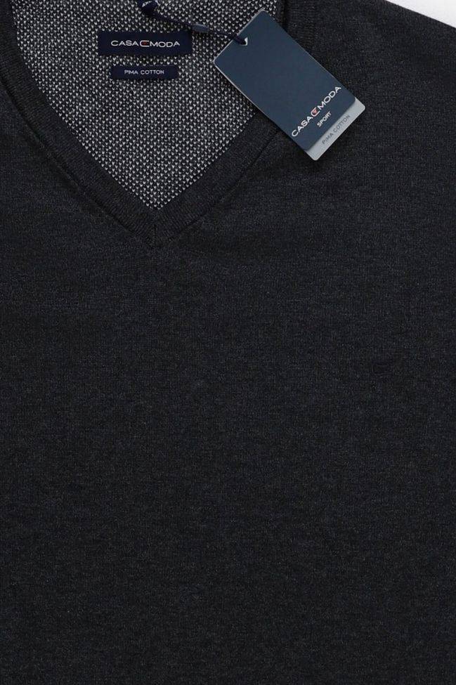 Casamoda Strickwaren Herren Casamoda V-Ausschnitt Classic Einfarbig 100% Baumwolle