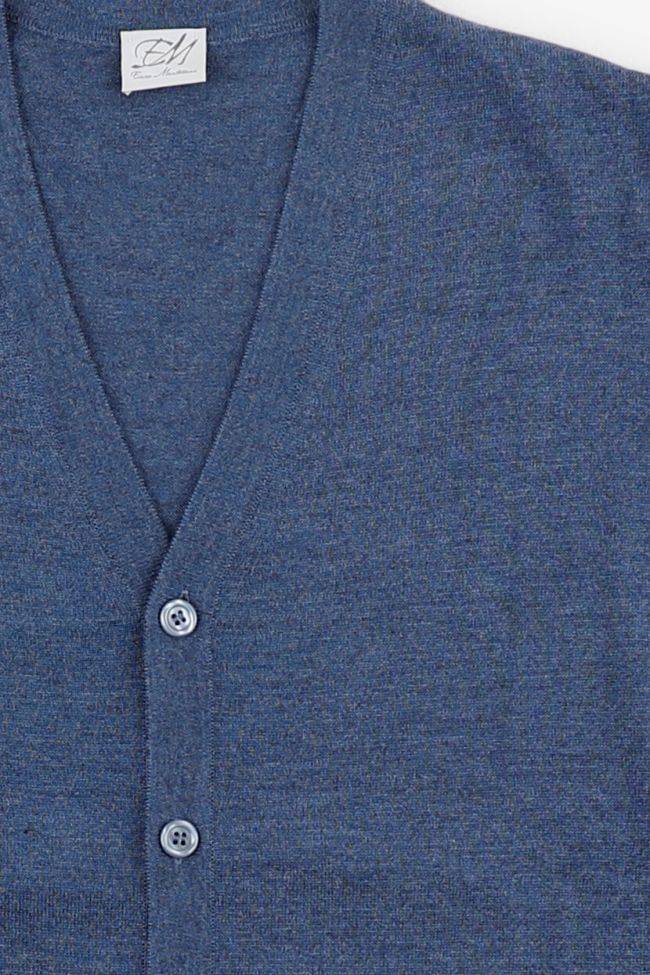 Enzo Mantovani Strickwaren Herren Enzo Mantovani Cardigan Classic Einfarbig 100% Merinowolle Extrafine