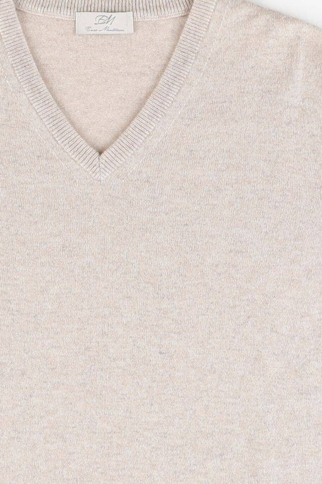 Enzo Mantovani Strickwaren Herren Enzo Mantovani V-Ausschnitt Regular Einfarbig 100% Kaschmir