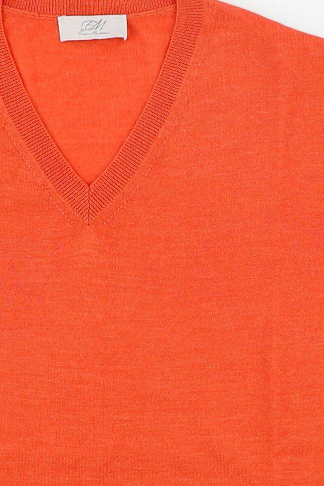 Enzo Mantovani Strickwaren Herren Enzo Mantovani V-Ausschnitt Regular Einfarbig 70% Cashmere 30% Silk