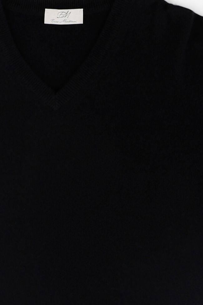 Enzo Mantovani Strickwaren Herren Enzo Mantovani V-Ausschnitt Regular Einfarbig 100% Kaschmir