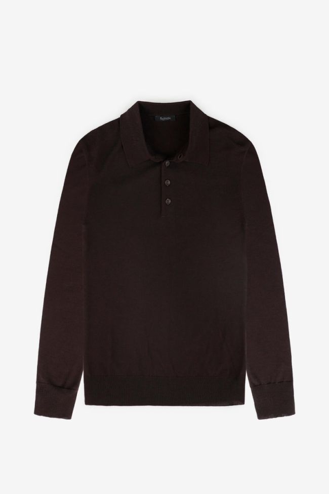 ferrante Strickwaren Herren Ferrante Polokragen Regular Einfarbig 100% Merinowolle Extrafine