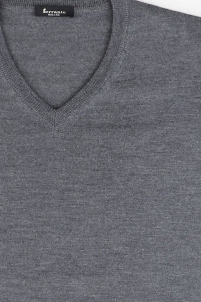 Ferrante Strickwaren Herren Ferrante Rundhalsausschnitt Slim Einfarbig 100% Merinowolle Extrafine