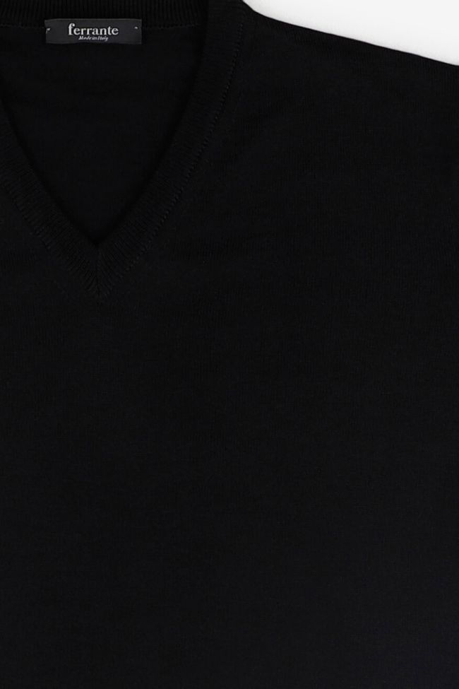 Ferrante Strickwaren Herren Ferrante V-Ausschnitt Classic Einfarbig 100% Merinowolle Extrafine