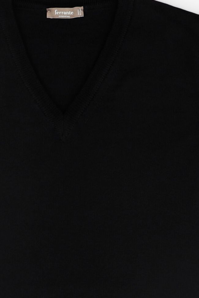 Ferrante Strickwaren Herren Ferrante V-Ausschnitt Classic Einfarbig 100% Merinowolle Extrafine