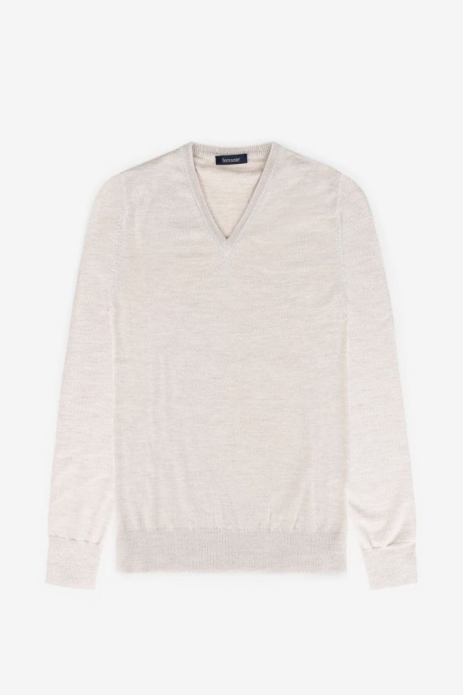 ferrante Strickwaren Herren Ferrante V-Ausschnitt Regular Muster 100% Merinowolle Extrafine