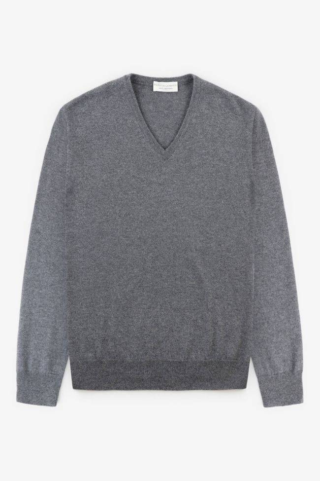 filippo de laurentiis Strickwaren Herren Filippo de Laurentiis V-Ausschnitt Slim Einfarbig 90% wolle 10% Kaschmir