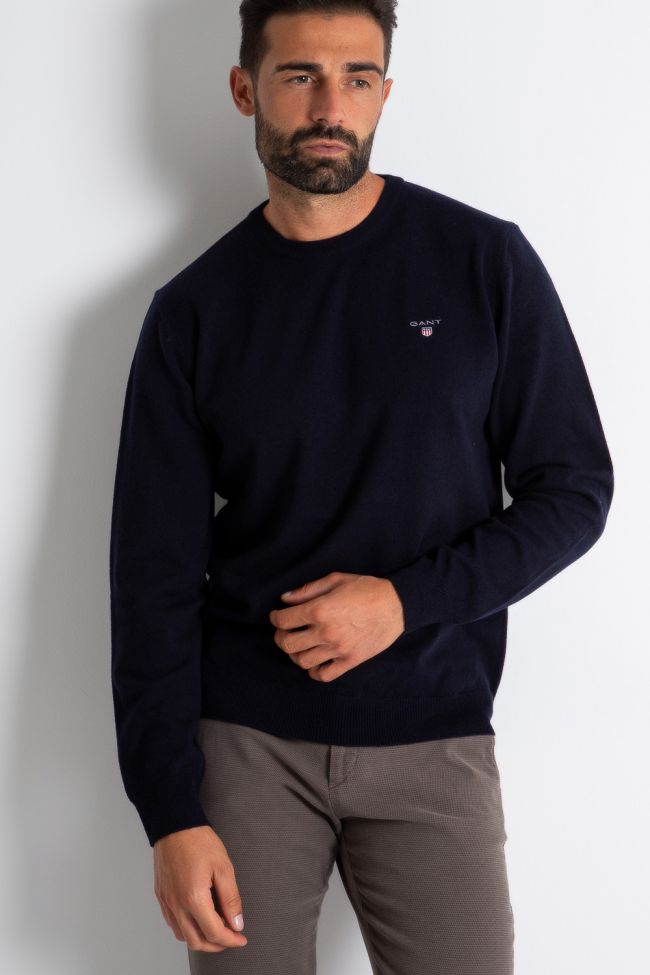 gant Strickwaren Herren Gant Rundhalsausschnitt Classic Einfarbig 100% Wolle