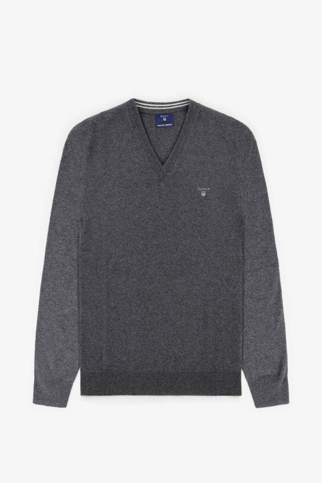 gant Strickwaren Herren Gant V-Ausschnitt Regular Einfarbig 100% Merinowolle Extrafine