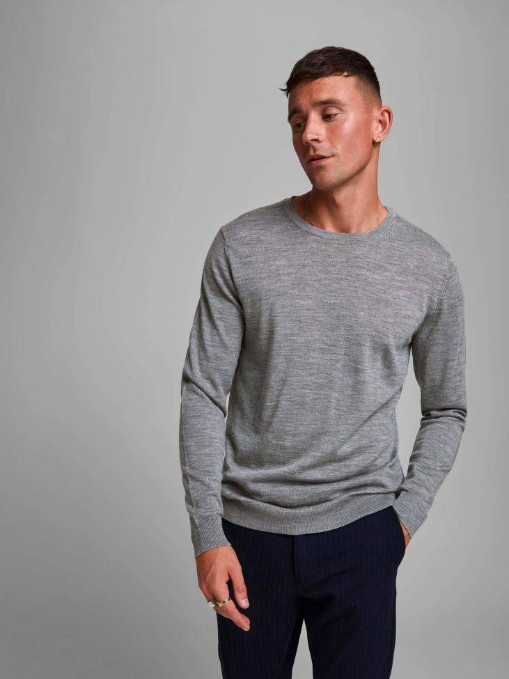 Jack & Jones Strickwaren Herren Jack & Jones Rundhalsausschnitt Regular Einfarbig
