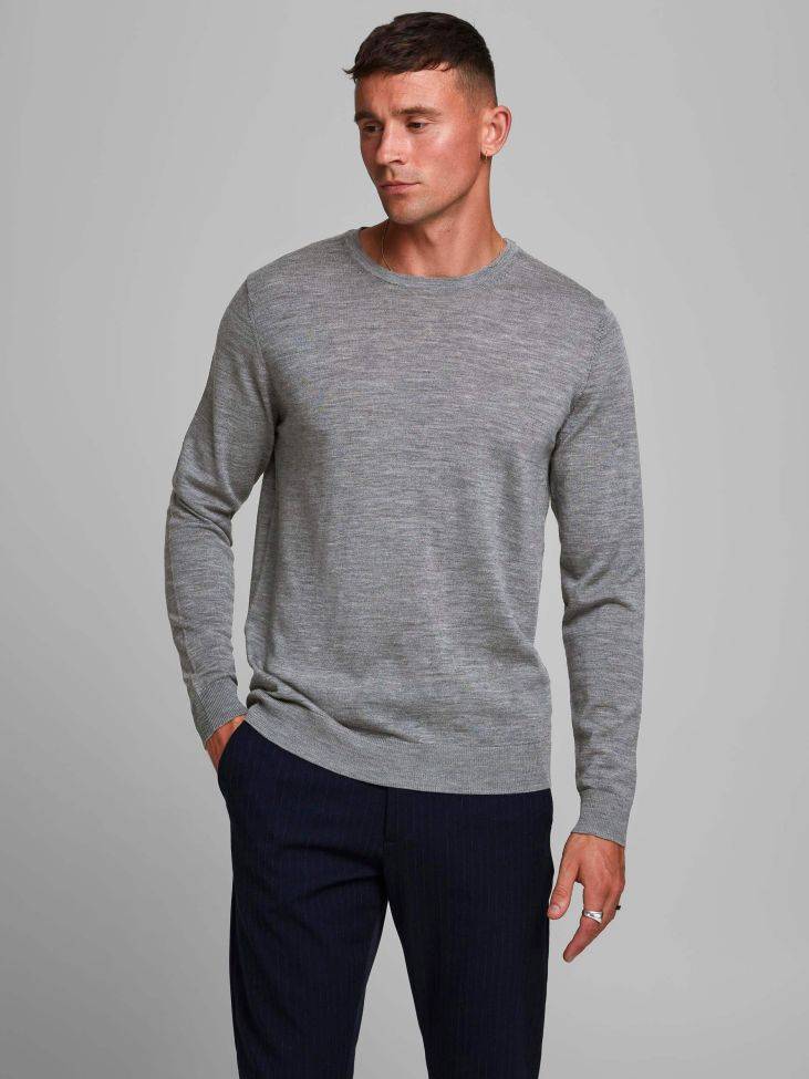 jack & jones Strickwaren Herren Jack & Jones Rundhalsausschnitt Regular Einfarbig
