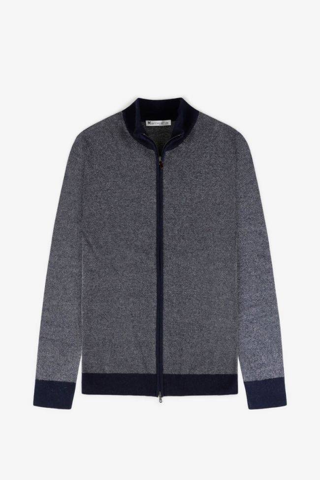 kamiceria Strickwaren Herren Kamiceria Reißverschluss Slim Halb Unifarben 40% wool 25% vi 25% pa 10% cashmere