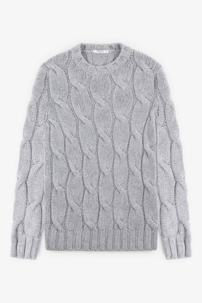 kangra Strickwaren Herren Kangra Rundhalsausschnitt Regular Muster 100% Merinowolle Extrafine