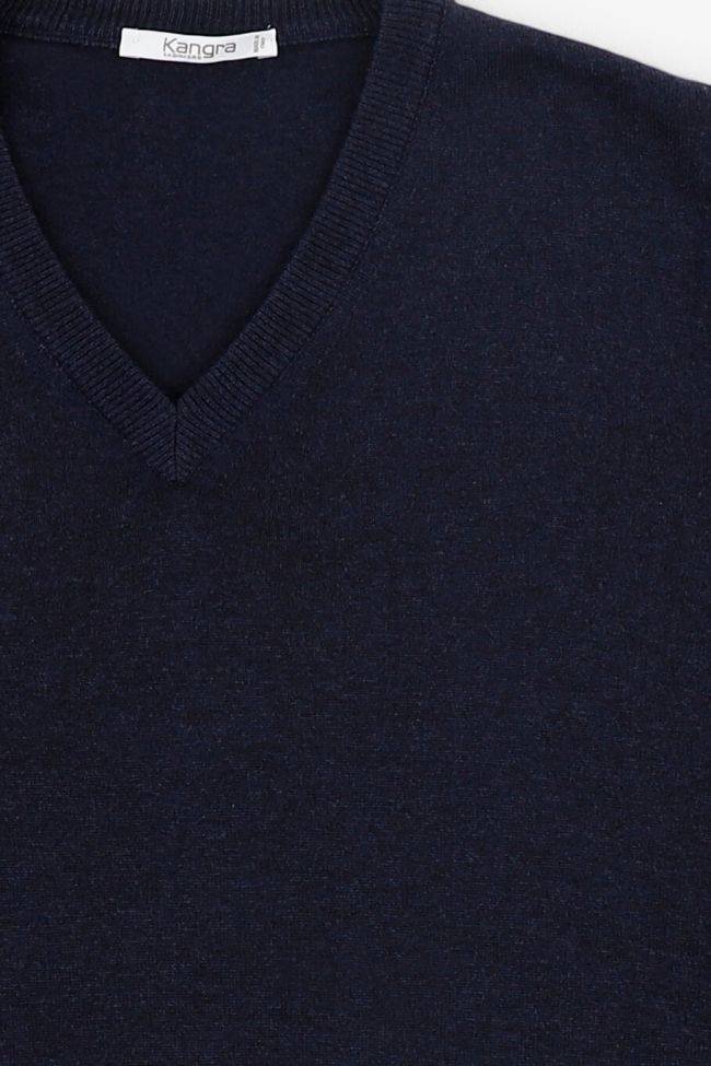 Kangra Strickwaren Herren Kangra V-Ausschnitt Slim Einfarbig 70% Wool 20% Silk 10% Cashmere
