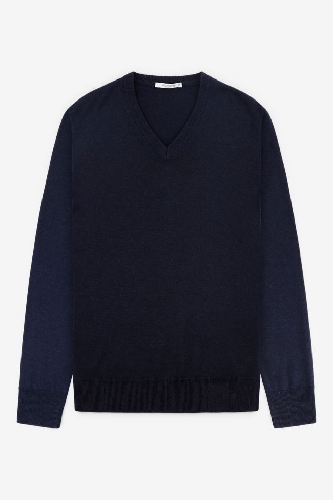 kangra Strickwaren Herren Kangra V-Ausschnitt Slim Einfarbig 70% wool 20% silk 10% cashmere