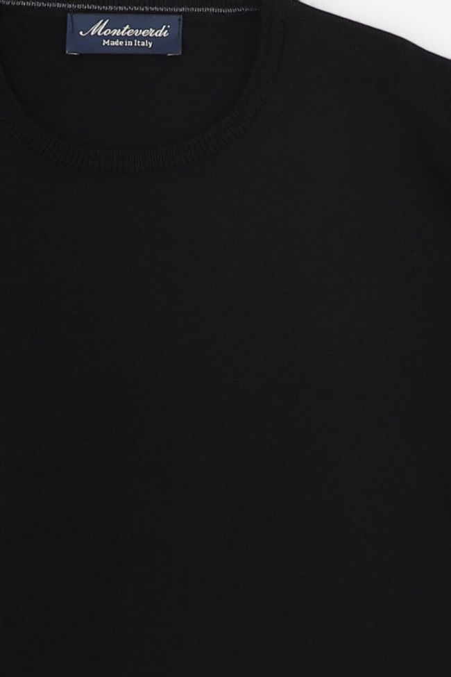 Monteverdi Strickwaren Herren Monteverdi Rundhalsausschnitt Slim Einfarbig 100% Merinowolle Extrafine