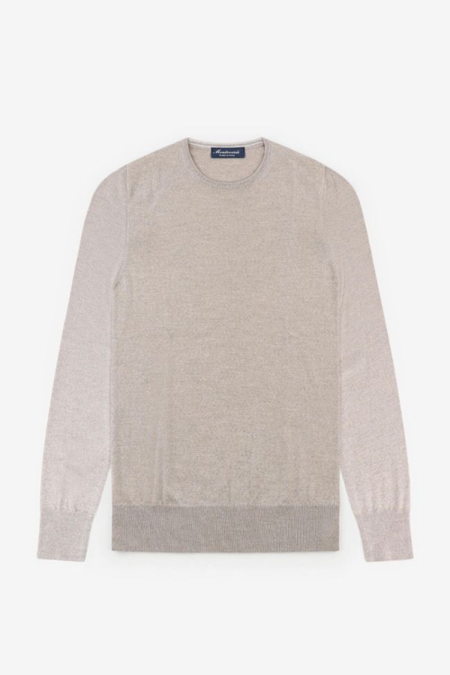 monteverdi Strickwaren Herren Monteverdi Rundhalsausschnitt Slim Einfarbig 100% Merinowolle Extrafine