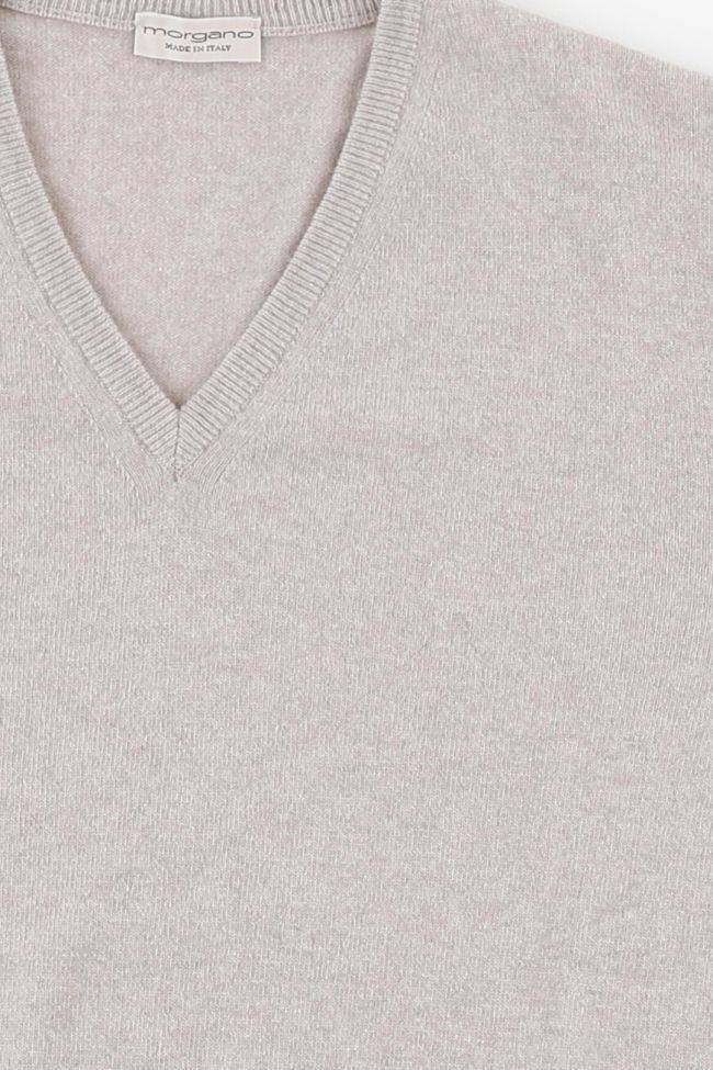 Morgano Strickwaren Herren Morgano V-Ausschnitt Regular Einfarbig 30% Wolle 50% Acryl 20% Alpaka