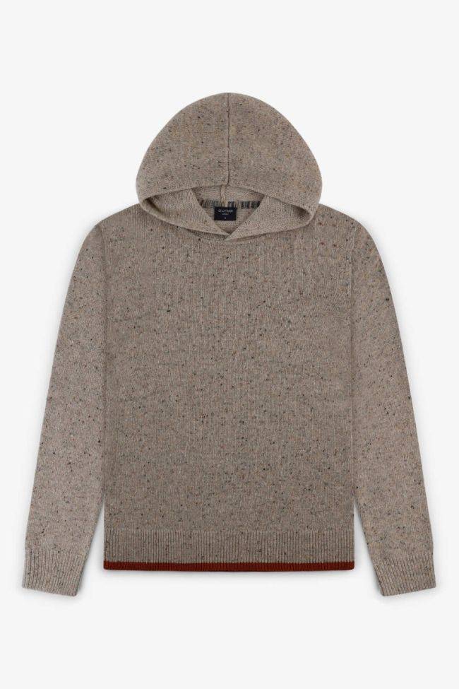 olymp Strickwaren Herren Olymp Hood Classic Halb Unifarben 40% wool 40% cotton 20% pa