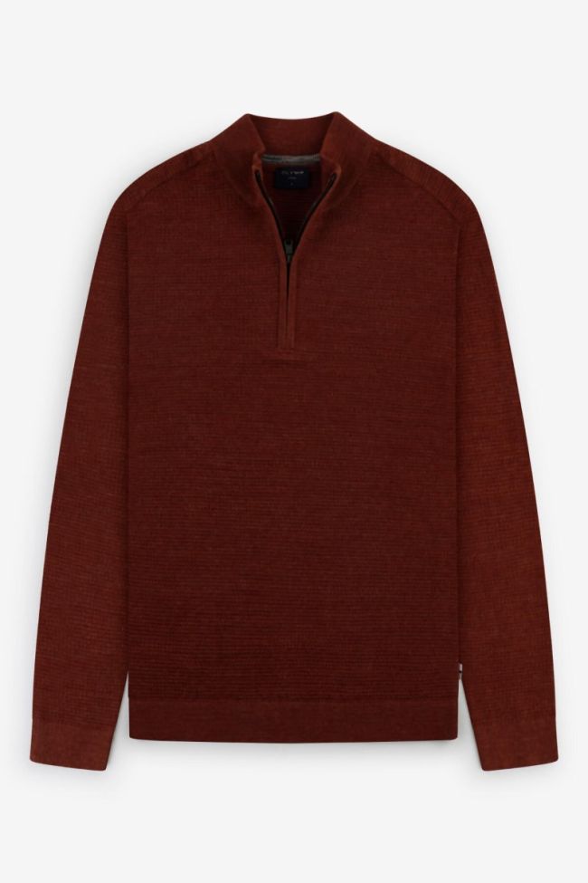 olymp Strickwaren Herren Olymp Reißverschluss Classic Halb Unifarben 100% Baumwolle